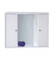 Bathroom mirror White with 2 cabinets 65x15x58 cm