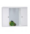 Bathroom mirror White with 2 cabinets 70x15x54 cm