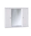 Καθρέφτης μπάνιου Λευκός με 2 ντουλάπια 80x15x62 cm