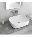 Karag Lt 2143 white glossy rectangular counter top wash basin 49,5x39,5x150cm