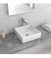 Karag Lt 2179-S white glossy square counter top wash basin 36x36x110 cm