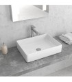 Karag LT 2178 white glossy rectangular counter top wash basin 51×40,5 110cm