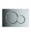 Geberit Sigma 01 chrome mounted board with 2 round buttons (115.770.21.5)